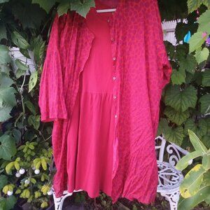 Red "Serafina" Gudrun Sjoden Dress in XL